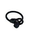 【中古】BOTTEGA VENETA◆ブレスレット/レザー/BLK/メンズ【服飾雑貨他】