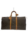 【中古】LOUIS VUITTON◆キーポル・バンドリエール55_モノグラム・キャンバス_BRW/PVC/BRW【バッグ】
