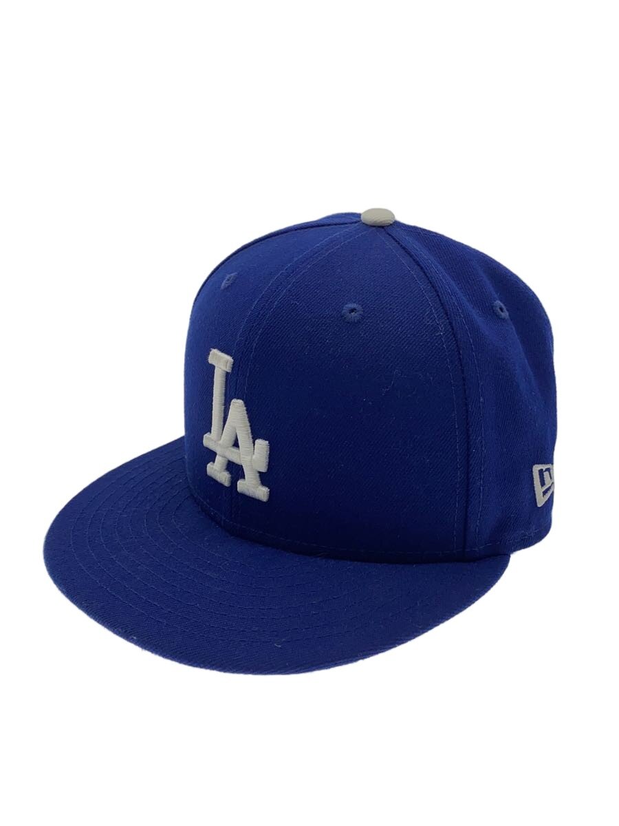 【中古】NEW ERA◆ロサンゼルスドジャース/キャップ/7 1/4/ポリエステル/BLU/メンズ【服飾雑貨他】