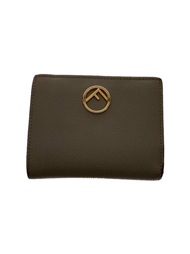 【中古】FENDI◆F IS FENDI/コンパクトジップウォレット/2つ折り財布/レザー/BEG/無地/レディース【服飾雑貨他】 【中古】FENDI◆F IS FENDI/コンパクトジップウォレット/2つ折り財布/レザー/BEG/無地/レディース【服飾雑貨他】