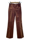 【中古】WRANGLER◆70s/ランチャー/TALONジップ/フレア/27/コットン/ブラウン【メンズウェア】