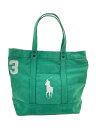 【中古】POLO RALPH LAUREN◆トートバッグ/キャンバス/GRN/無地//【バッグ】