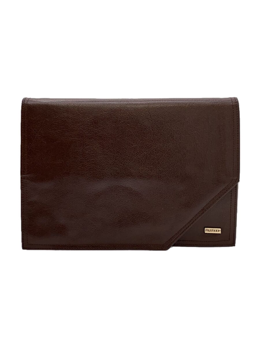 Attache Case - 【中古】FUJITAKA◆ブリーフケース/レザー/BRW【バッグ】