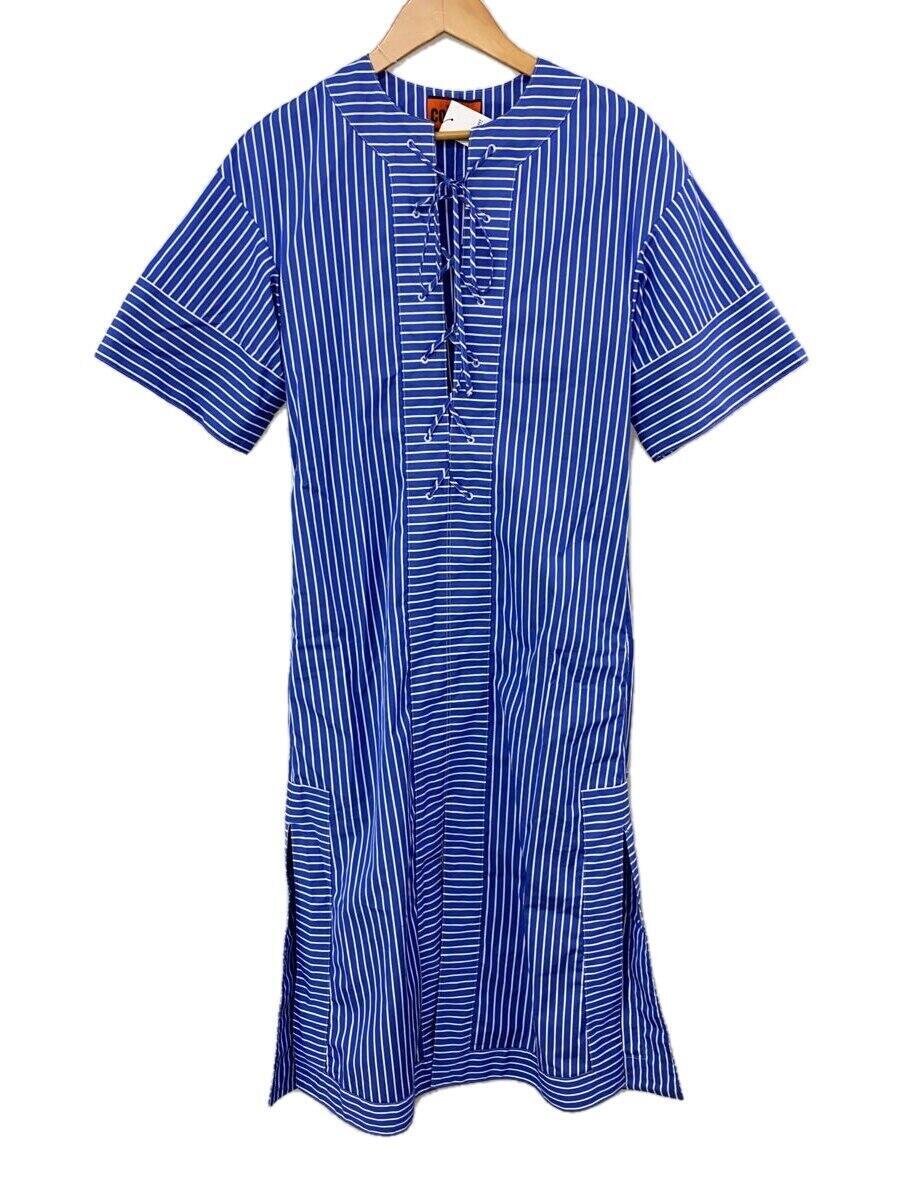 colville◆半袖ワンピース/38/コットン/BLU/ストライプ/CV522551BWS
