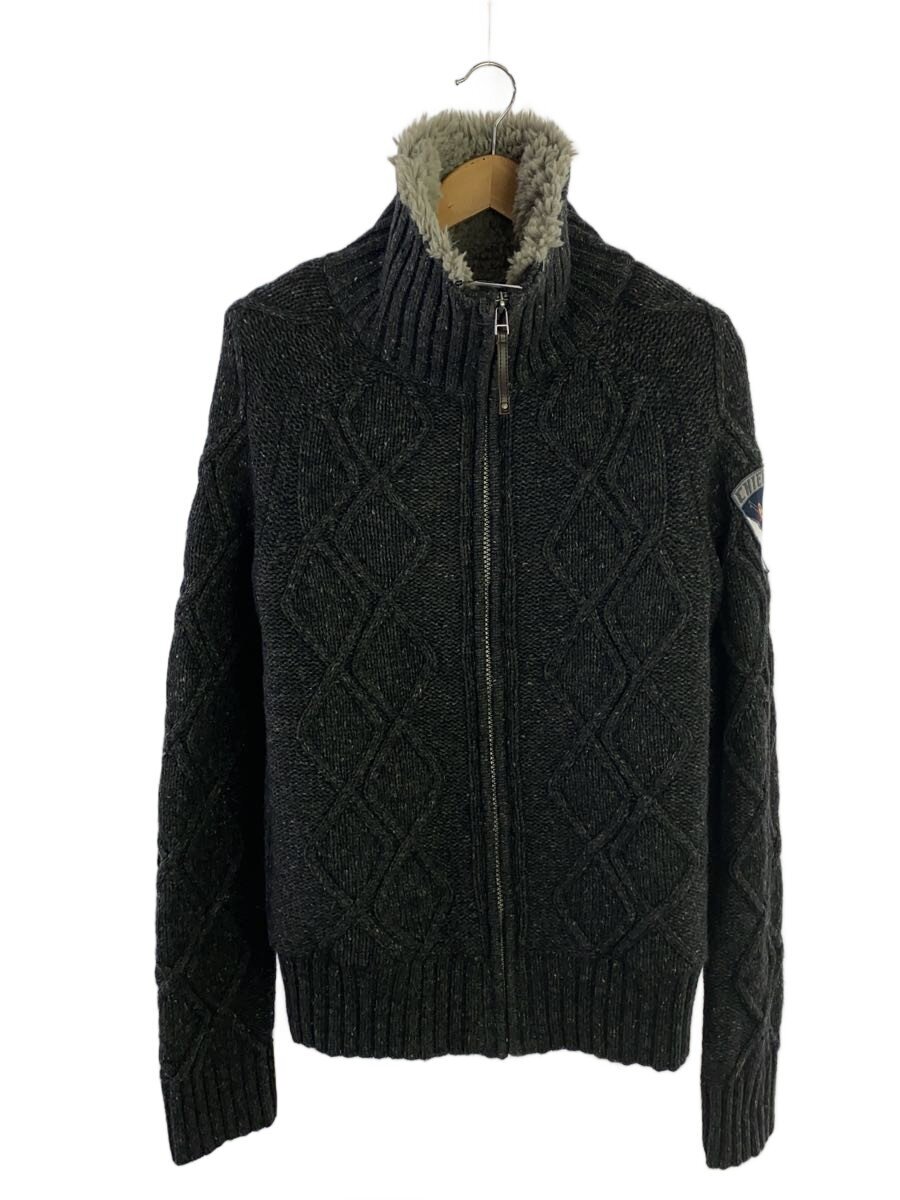 Zip Up - 【中古】CHIEMSEE◆ニット・セーター(厚手)/L/--/GRY/ジップ付きセーター【メンズウェア】