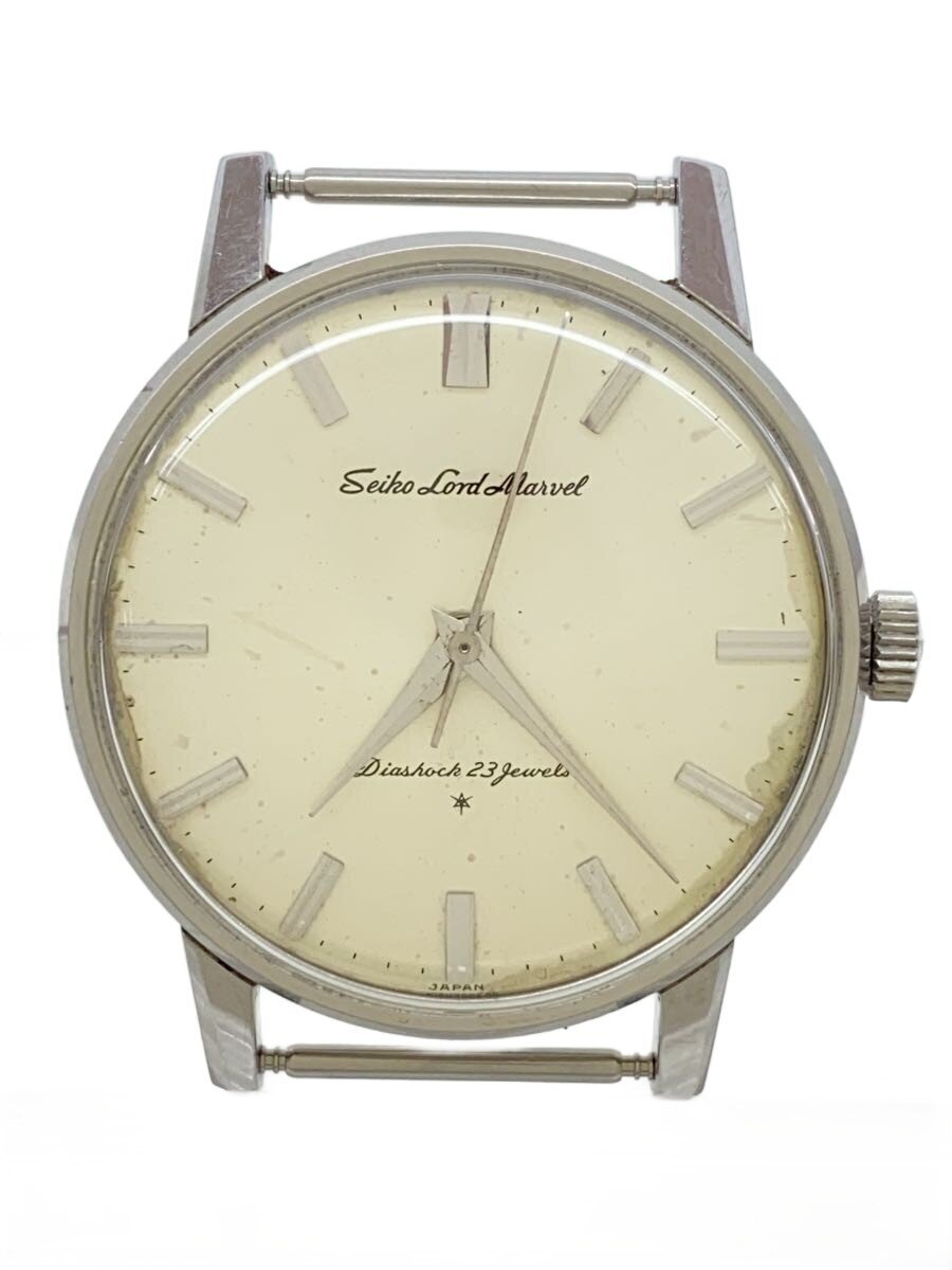 【中古】SEIKO◆手巻腕時計/アナログ/ステンレス/WHT/SS/SEIKO/ロードマーベル【服飾雑貨他】