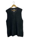 【中古】COMME des GARCONS HOMME PLUS◆ニットベスト(厚手)/M/アクリル/BLK/無地/PG-N003【メンズウェア】