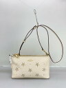 【中古】COACH◆ショルダーバッグ/レザー/WHT【バッグ】
