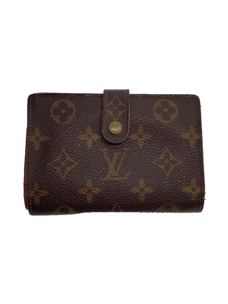 【中古】LOUIS VUITTON◆ポルト・モネ・ビエ・ヴィエノワ_モノグラム・キャンバス_BRW/PVC/BRW/レディース【服飾雑貨他】