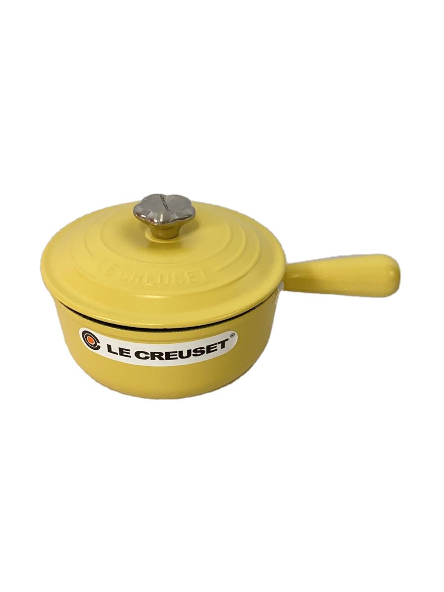 【中古】LE CREUSET◆鍋/サイズ:18cm/YLW【キッチン用品】