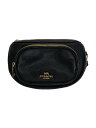 【中古】COACH◆ウエストバッグ/レザー/BLK/無地/6488【バッグ】