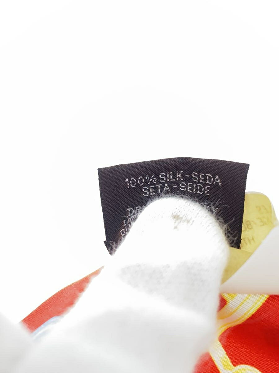 【中古】HERMES◆23SS/ツイリー/ドレブックル/スカーフ/シルク/オレンジ/レディース【服飾雑貨他】