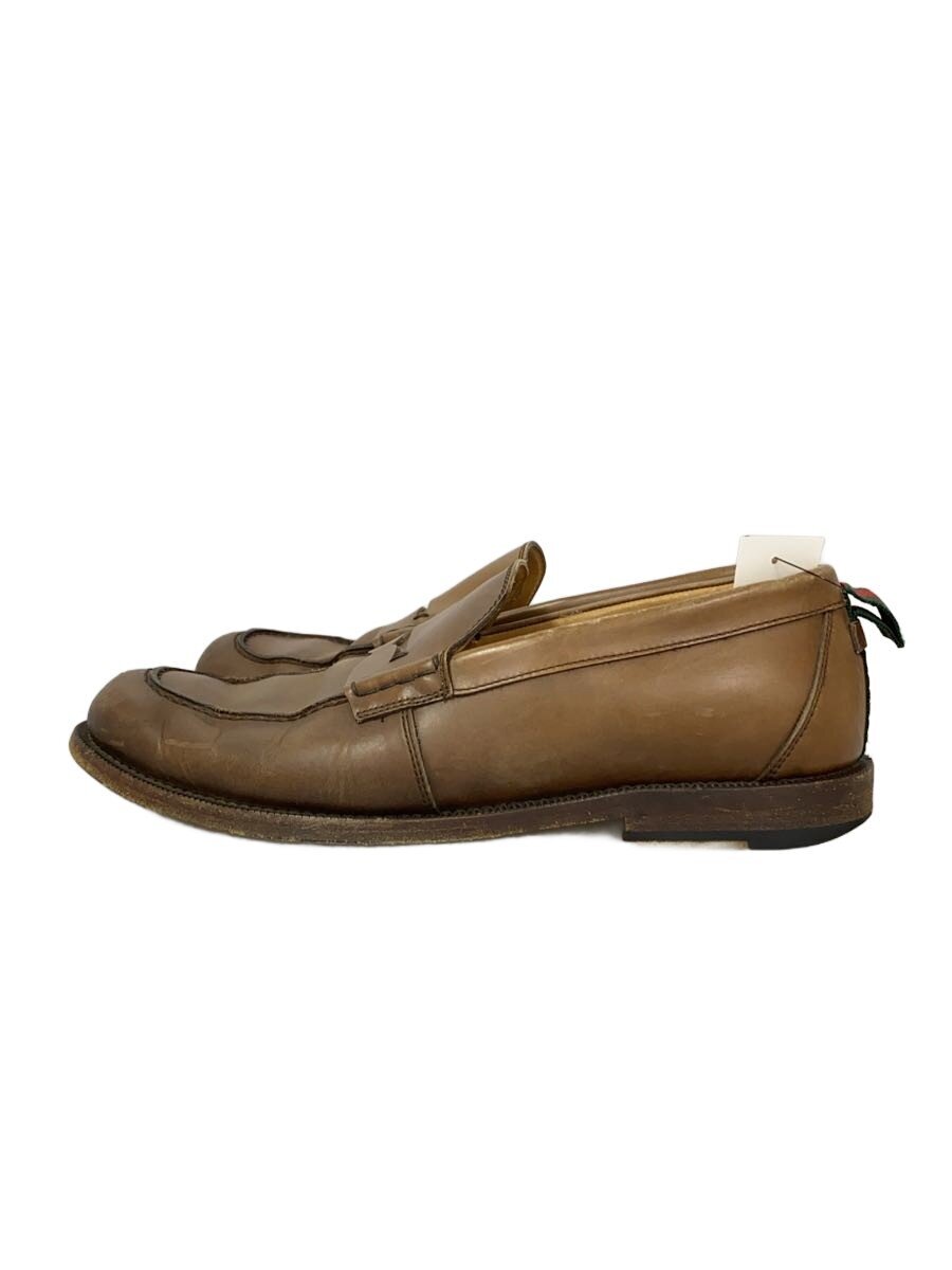【中古】GUCCI◆ローファー/UK6.5/BRW/レザー/407444【シューズ】