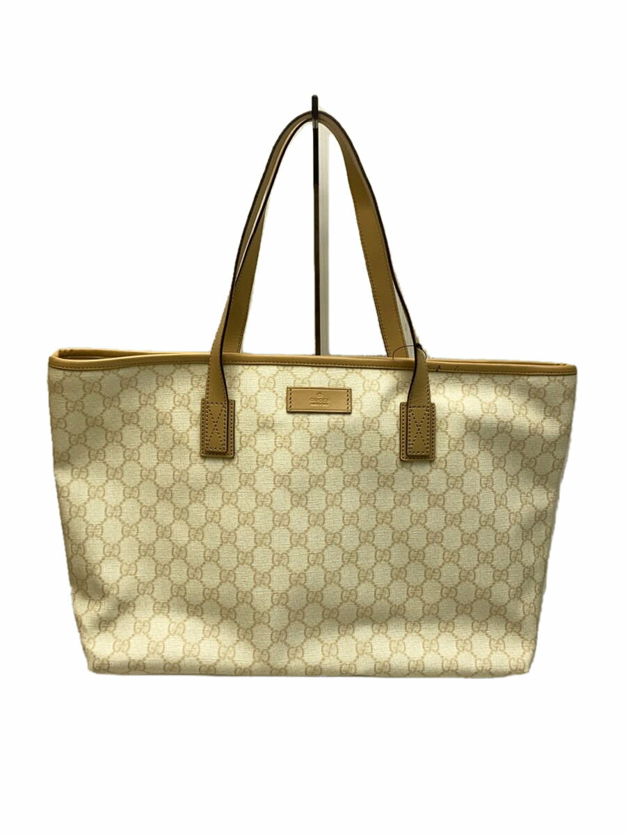 楽天2nd STREET 楽天市場店【中古】GUCCI◆トートバッグ_GGプラス/PVC/CRM/総柄【バッグ】