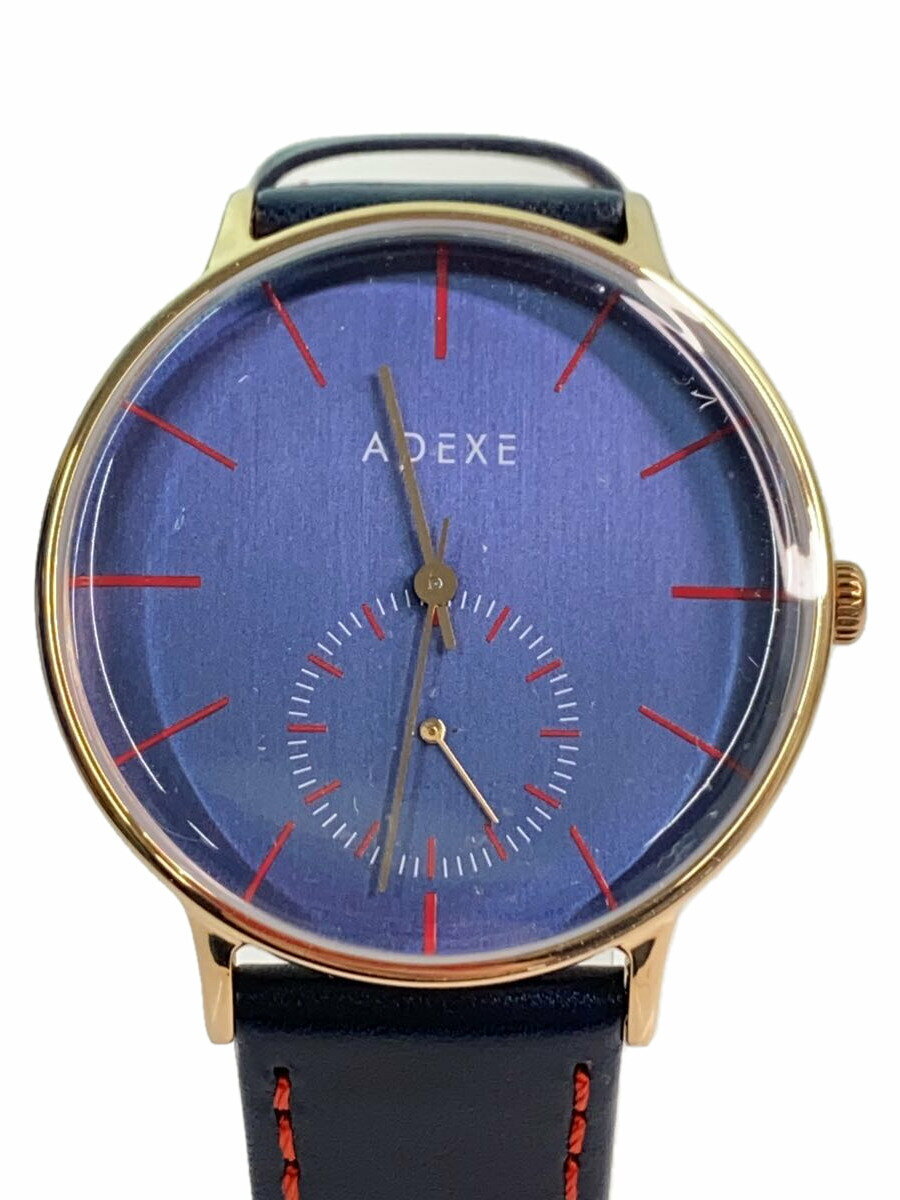 【ブランド】ADEXE 【ブランドカナ】アデクス 【型番】 【程度】B 【サイズ】 【メインカラー】ネイビー 【素材・生地】レザー 【キーワード】　　 2025/10/27 セカンドストリート山形南館店【3906】【中古】ADEXE◆クォーツ腕時計/アナログ/レザー ブランド ADEXE 型番 カラー ネイビー 柄 素材・生地 レザー>色・素材について サイズ >サイズ表示について 実寸（cm） 【腕時計】 ケース縦：4 / ケース横：4.5 / 文字盤縦：4 / 文字盤横：4 / ケースの厚さ：1 / バンド幅：2 / 手首周り：26.5 【その他】 その他サイズ：/ 商品は　セカンドストリート山形南館店の店頭にて販売しております。商品に関するお問合わせは、お電話(TEL:023-647-1136)にて、問合わせ番号：2339065057758をお伝えください。 配送方法やお支払い方法に関するお問い合わせは、サポートセンターまでご連絡をお願いします。 ※お電話の対応は営業時間内のみとなります。お問い合わせフォームでお問い合わせの際はご注文番号をご記入下さい この商品に関する出品店舗からのコメント 目立った傷や汚れありません。付属品はありません。表示タイプ：アナログベルト素材：レザー文字盤カラー：ネイビーベルトカラー：ネイビー