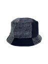 【中古】HICOSAKA◆パッチワークバケットハット/FREE/ウール/グレー/総柄/レディース/19-H311【服飾雑貨他】