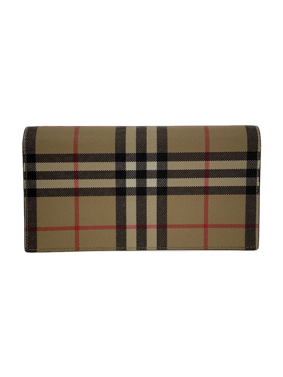 【中古】BURBERRY◆長財布/BEG/チェック/メンズ【服飾雑貨他】