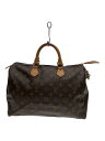 【中古】LOUIS VUITTON◆1)スピーディ30_モノグラム・キャンバス_BRW/PVC/BRW【バッグ】