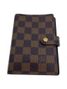 【中古】LOUIS VUITTON◆アジェンダPM_ダミエ・エベヌ_BRW/--/BRW/総柄/レディース【服飾雑貨他】