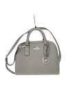【中古】MICHAEL KORS◆2wayショルダーバッグ/フェイクレザー/GRY/無地//【バッグ】(4)