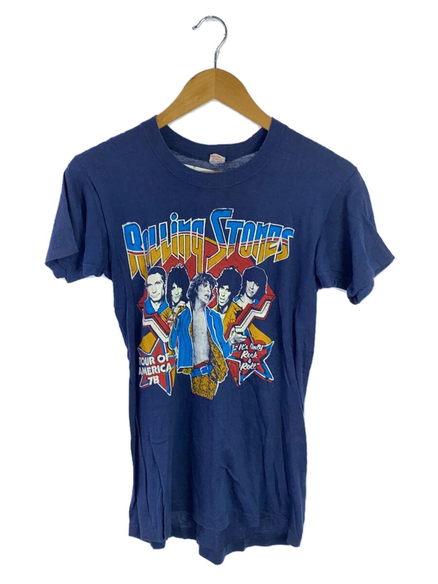 【中古】Tシャツ/M/コットン/NVY/プリント【メンズウェア】