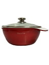 【中古】D&S(DESIGN&STYLE)◆鍋/サイズ:24cm/RED【キッチン用品】