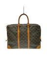 【中古】LOUIS VUITTON◆1)ポルト・ドキュマン・ヴォワヤージュ_モノグラム・キャンバス_BRW/PVC/ブラウン/総柄【バッグ】