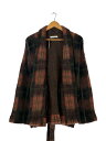 【中古】OLD JOE&CO.◆DOUBLE JACQUARD MOHAIR GAWN/カーディガン/36/モヘア/ブラウン/チェック【メンズウェア】(4)