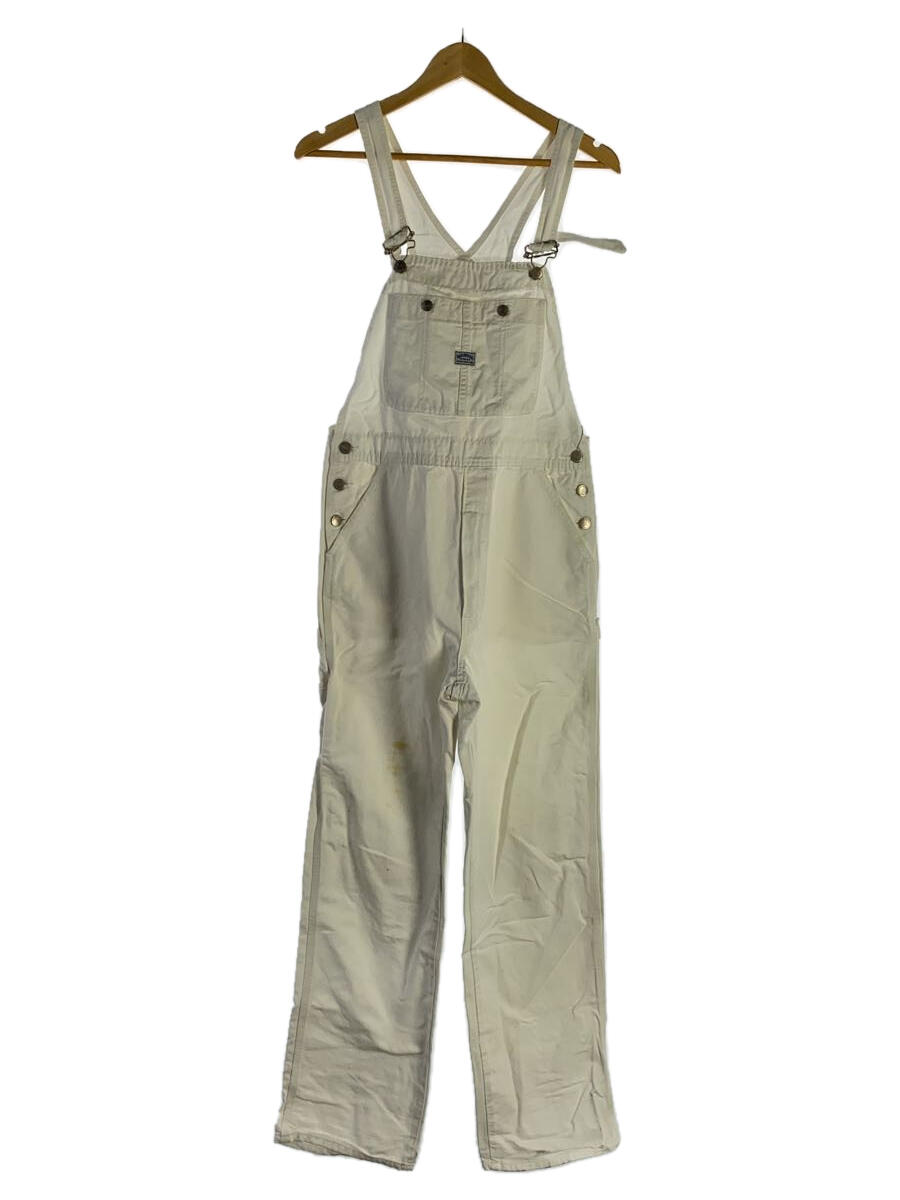 【中古】WORLD WORKERS◆オーバーオール/M/コットン/WHT/無地/SW502【メンズウェア】