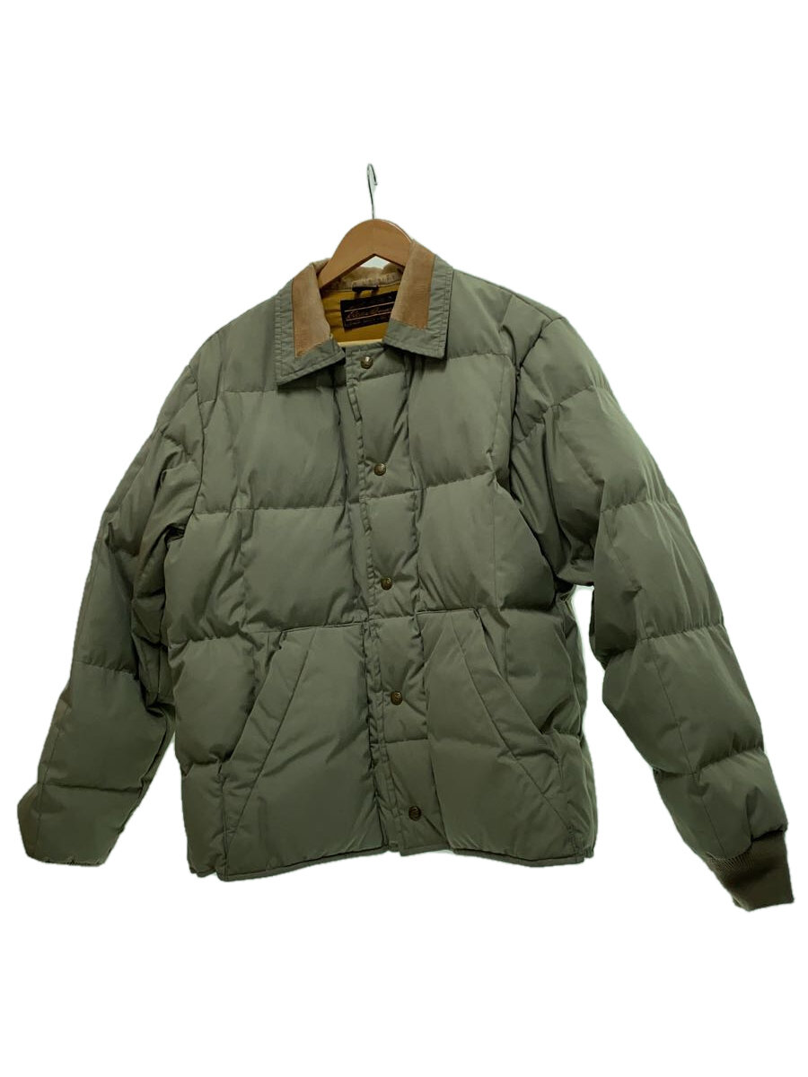 【中古】EDDIE BAUER◆黒タグ前期/70s~80s/グースダウン/EBボタン/ダウンジャケット/--/ナイロン/KHK【メンズウェア】
