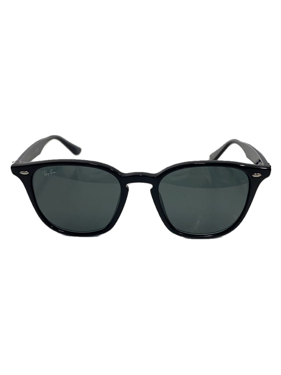 【中古】Ray-Ban◆サングラス/ウェリントン/BLK/GRN/メンズ/rb4258-f【服飾雑貨他】