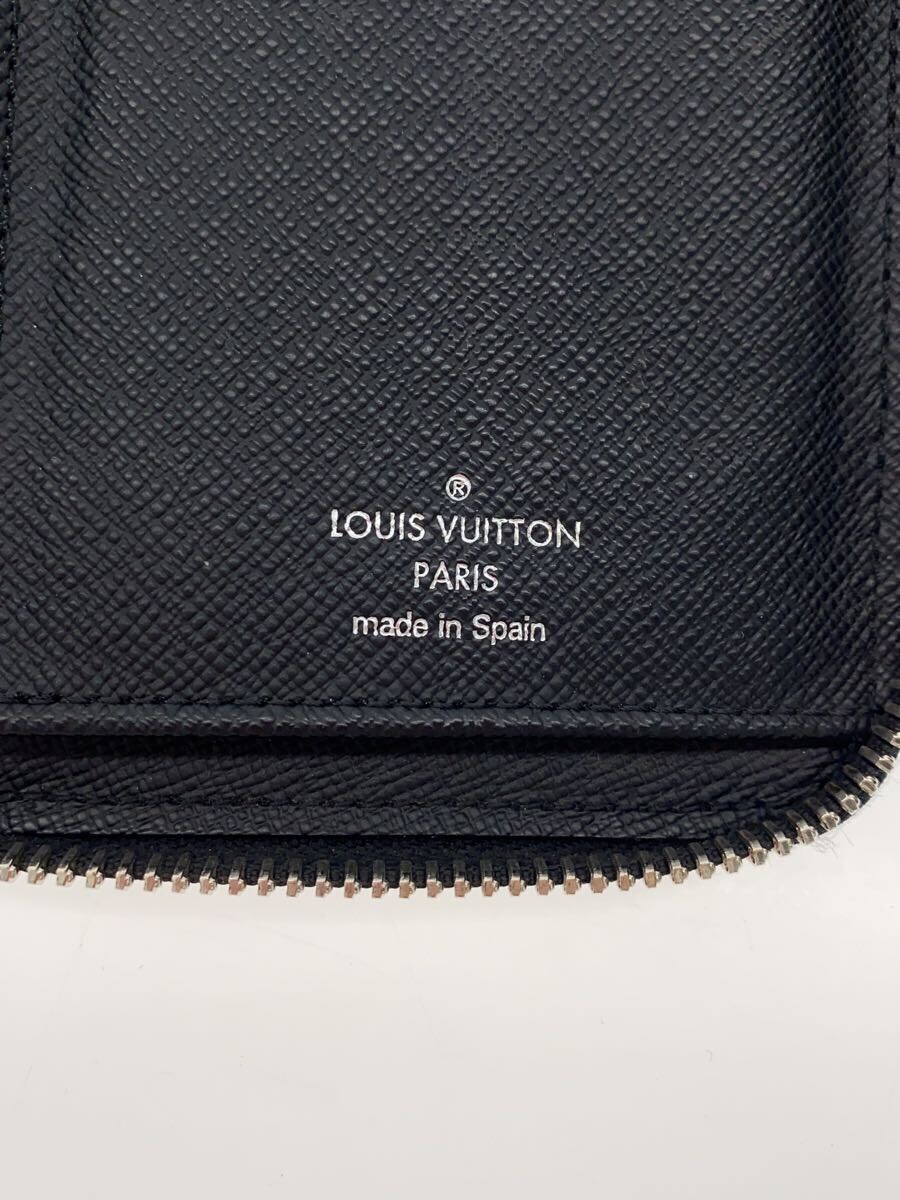 【中古】LOUIS VUITTON◆ジッピー・ウォレット・ヴェルティカル_タイガ_NVY/牛革/ブラック/無地/メンズ【服飾雑貨他】