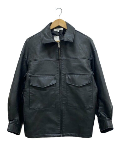 【中古】MOUSSY◆レザージャケット・ブルゾン/FREE/フェイクレザー/BLK/010FAH30-7520/FAUX LEAT【レディースウェア】 【中古】MOUSSY◆レザージャケット・ブルゾン/FREE/フェイクレザー/BLK/010FAH30-7520/FAUX LEAT【レディースウェア】