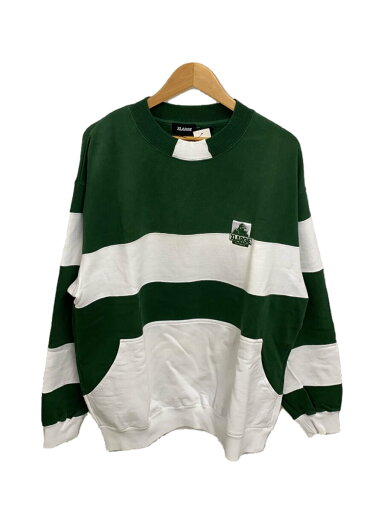 【中古】X-LARGE◆OG STRIPE CREWNECK SWEAT/スウェット/L/グリーン/ボーダー/101221012003【メンズウェア】 【中古】X-LARGE◆OG STRIPE CREWNECK SWEAT/スウェット/L/グリーン/ボーダー/101221012003【メンズウェア】
