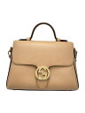 【中古】GUCCI◆ショルダーバッグ_インターロッキングG/レザー/BEG【バッグ】(4)