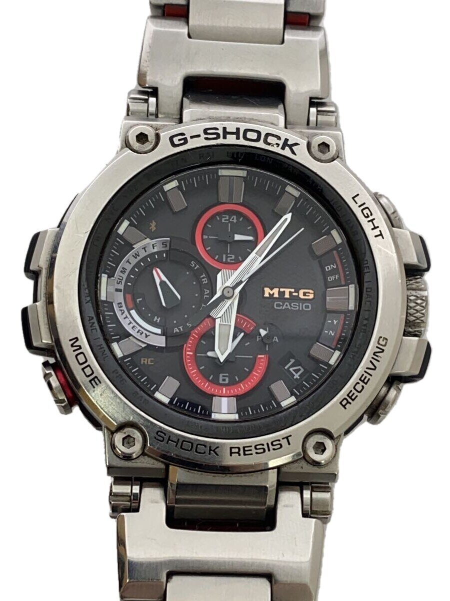 【中古】CASIO◆ソーラー腕時計・G-SHOCK/アナログ/ステンレス/SLV/SLV/SS//【服飾雑貨他】