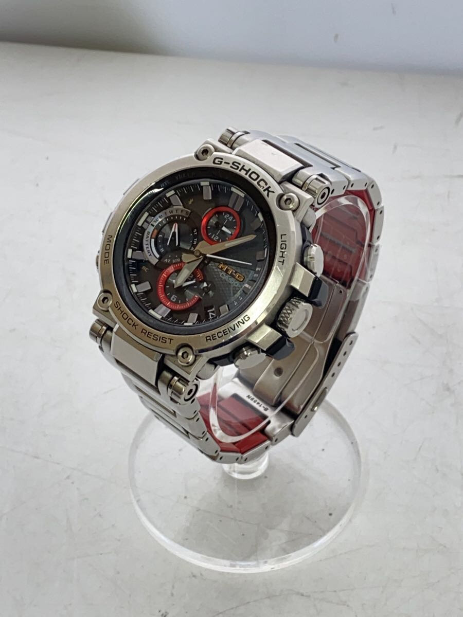 【中古】CASIO◆ソーラー腕時計・G-SHOCK/アナログ/ステンレス/SLV/SLV/SS//【服飾雑貨他】 2
