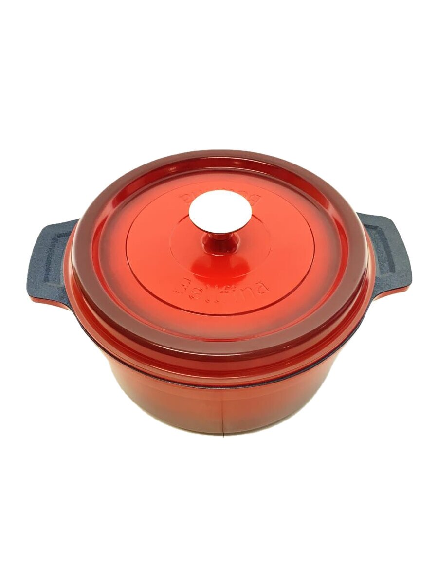 【中古】bellfina/鍋/容量:3L/サイズ:22cm/RED/無水調理鍋【キッチン用品】