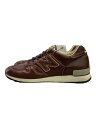 【中古】NEW BALANCE◆ローカットスニーカー/US9.5/BRW/レザー/M670BRN/made in ingland//【シューズ】
