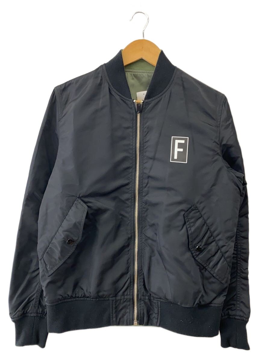 ALPHA INDUSTRIES◆MA-1/KIYONAGA&CO/リバーシブル/フライトジャケット/S/ナイロン/BLK/K-180002
