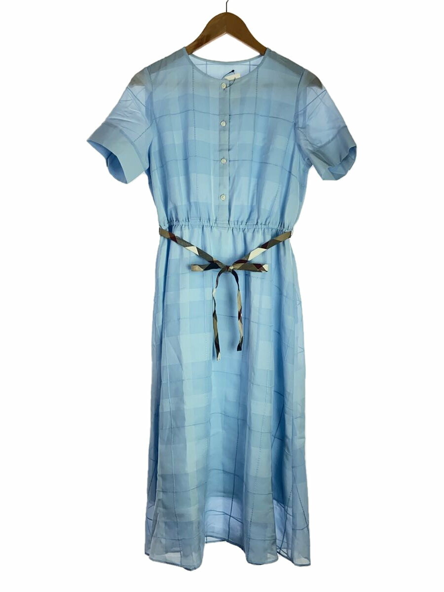 【中古】BLUE LABEL CRESTBRIDGE◆半袖ワンピース/38/ポリエステル/BLU/5