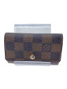 【中古】LOUIS VUITTON◆ミュルティクレ6_ダミエ・エベヌ_BRW/レザー/BRW/メンズ【服飾雑貨他】(4)