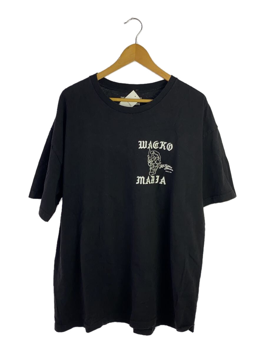 【中古】WACKO MARIA◆Tシャツ/XXL/コットン/BLK/プリント【メンズウェア】