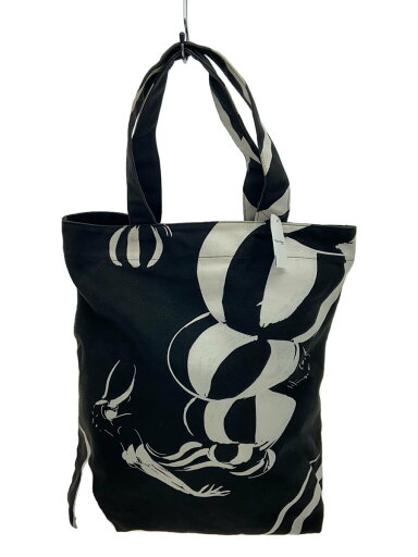 【中古】YOHJI YAMAMOTO◆トートバッグ/キャンバス/ブラック/無地//【バッグ】 【中古】YOHJI YAMAMOTO◆トートバッグ/キャンバス/ブラック/無地//【バッグ】
