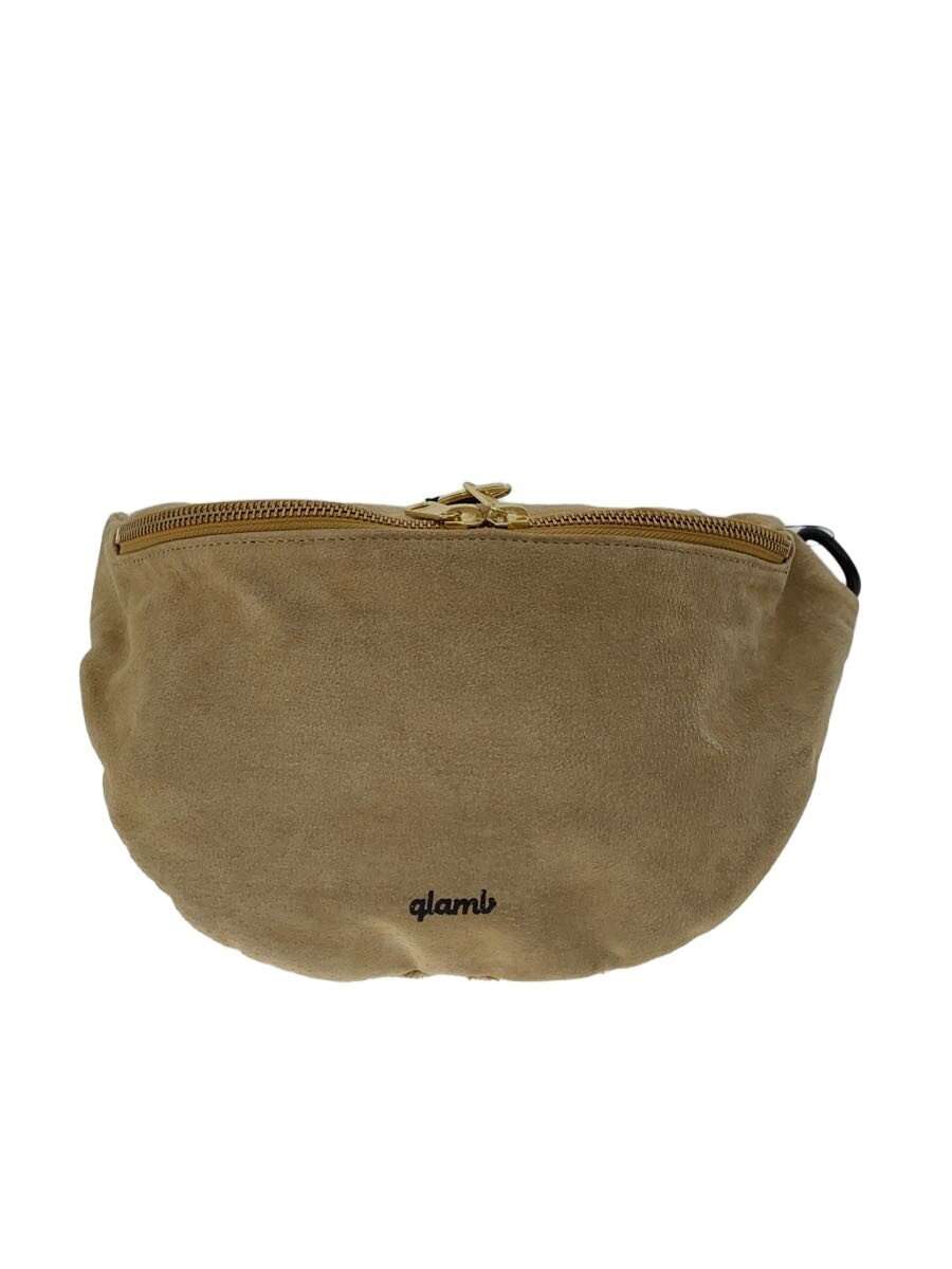 【中古】glamb◆ウエストバッグ/豚革/BEG/無地/? NULL ?【バッグ】
