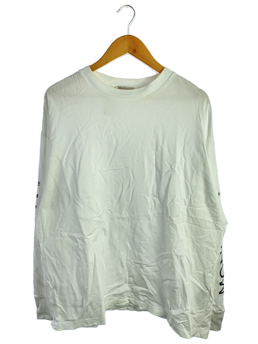 【中古】MONCLER◆T-SHIRT LONG SLEEVE/長袖Tシャツ/XL/コットン/WHT/H209K8D00001//【メンズウェア】