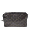 【中古】LOUIS VUITTON◆トゥルース・トワレット28_モノグラム・キャンバス/レザー/BRW/総柄/M47522【バッグ】
