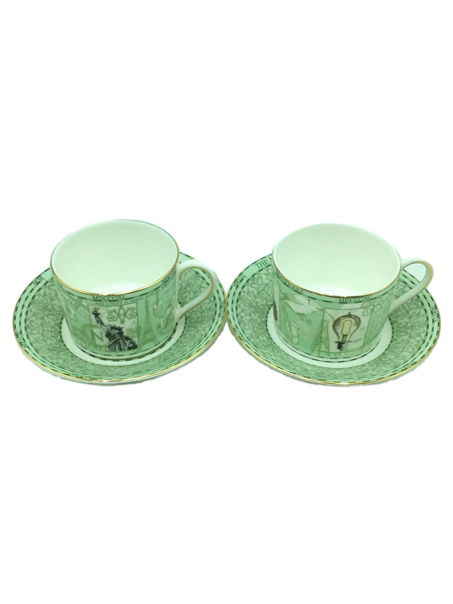 【中古】WEDGWOOD◆カップ&amp;ソーサー/2点セット/ミレニアムコレクション1998/グリーン【キッチン用品】