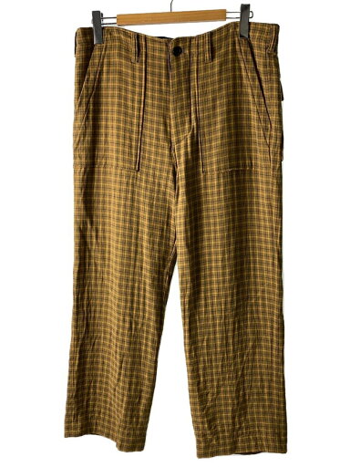 【中古】UNUSED◆21AW/CHECK PANTSストレートパンツ/3/ウール/チェック/UW0786【メンズウェア】 【中古】UNUSED◆21AW/CHECK PANTSストレートパンツ/3/ウール/チェック/UW0786【メンズウェア】