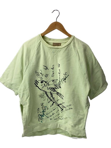 【中古】BURBERRY◆半袖スウェット/XS/コットン/GRN/4072663/プリント/グラフィック/前V【メンズウェア】 【中古】BURBERRY◆半袖スウェット/XS/コットン/GRN/4072663/プリント/グラフィック/前V【メンズウェア】